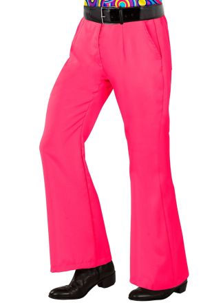 Heren broek 70's style hotpink