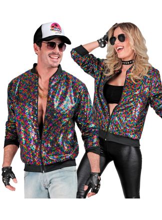 Party unisex Bomber jack multicolor