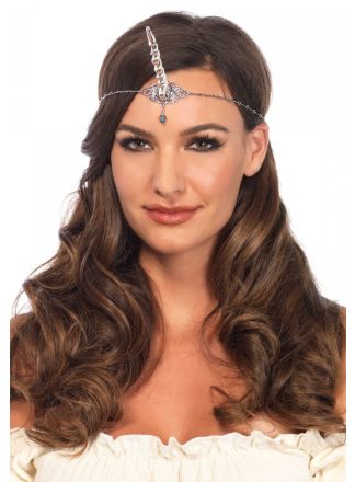 Silver unicorn horn headband