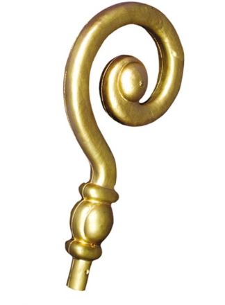 Plastic krul 36cm. voor sint staf