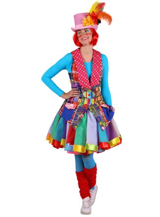 Lapjes clown dames vest 1dlg.