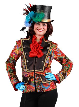 Dames carnavalsjas painted zwart