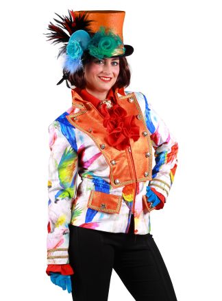 Dames carnavalsjas painted oranje