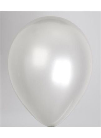 Ballonnen metallic zilver 14 inch.