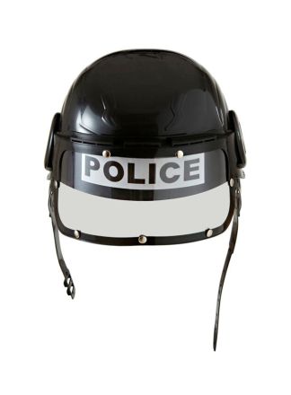 Police helm plastic zwart