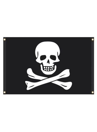 Piratenvlag zwart 90x60cm.