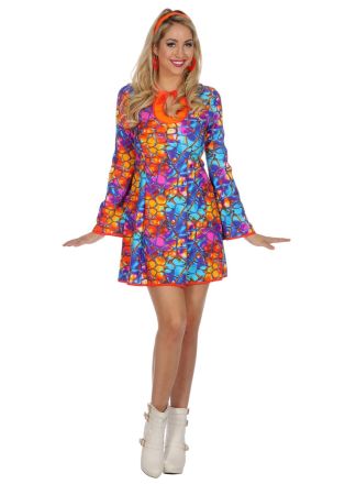 Hippie jurkje fellle kleuren 2dlg.