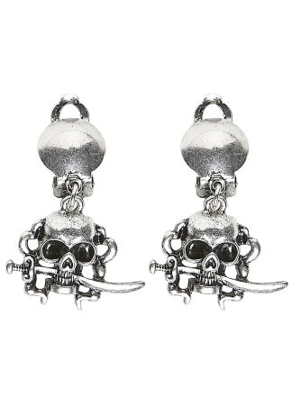 Oorbellen Pirate doodskop (2stuks) 3333