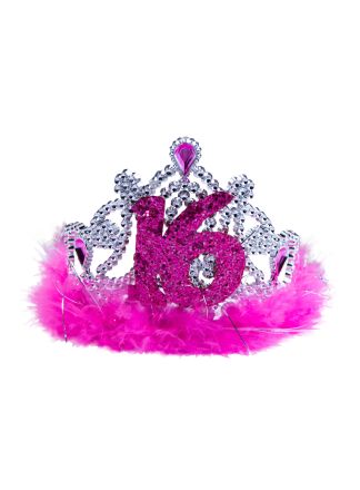 Roze Sweet 16 diadeem