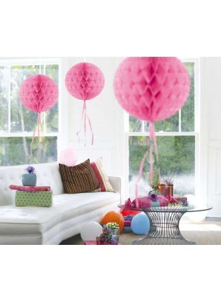 Honeycomb bal baby roze 30cm.