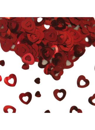 Confetti hartjes rood