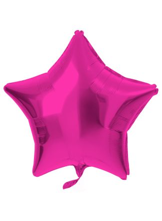Folieballon Ster Magenta 48cm. (excl helium).