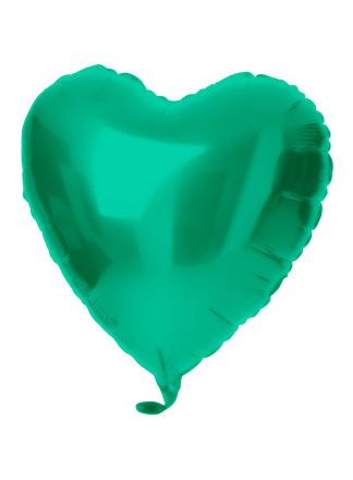 Folieballon Hart mat groen 45cm. (excl helium).
