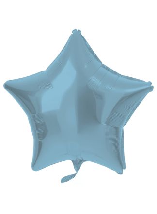 Folieballon ster pastel blauw 48cm. (excl helium).