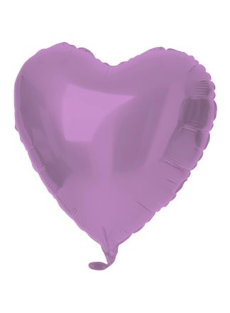 Folieballon Hart pastel paars 45cm. (excl helium).