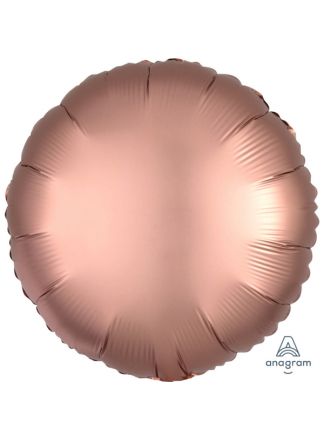 Folie ballon Rond Rose Copper 43cm. (exclium helium).