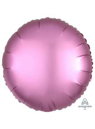 Folie ballon rond  mat flamingo 43cm (exclusief helium).