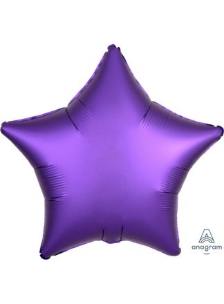 Folie ballon ster mat purple 48cm. (excl helium).