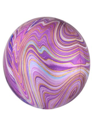 Marblez Purple Folie Orbz Ballon 38cm (excl helium).