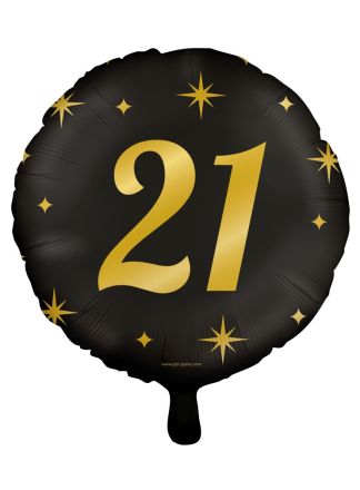 Folie ballon 21 Classy party 46cm. (Excl. Helium)