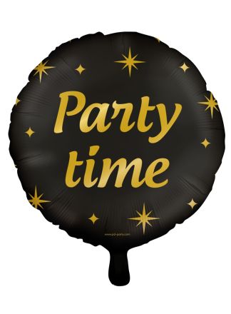 Folie ballon Party time 46cm. (Excl. Helium)