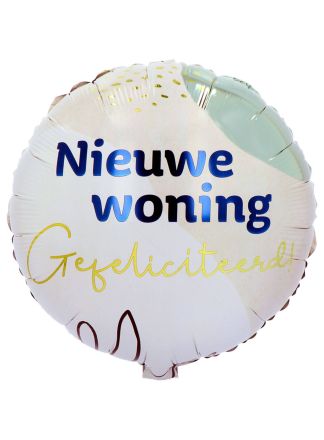 Folieballon Nieuwe Woning 45cm. (excl Helium)