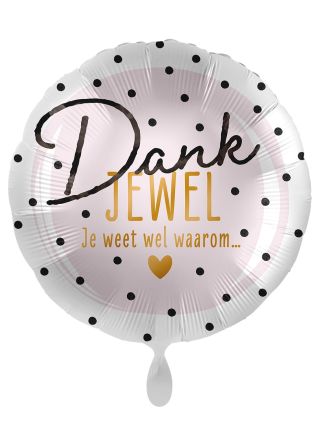 Folieballon Dankjewel 43cm. (excl helium).