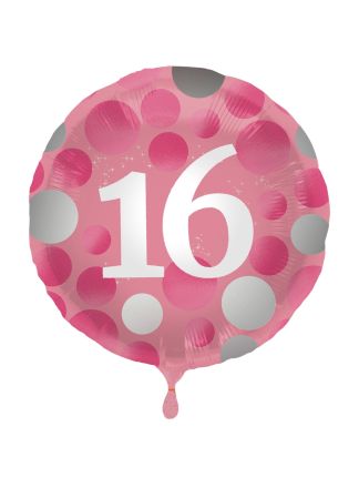 Folie ballon 16 Glossy Pink 45cm (excl helium).