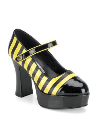 PUMPS zwart-geel