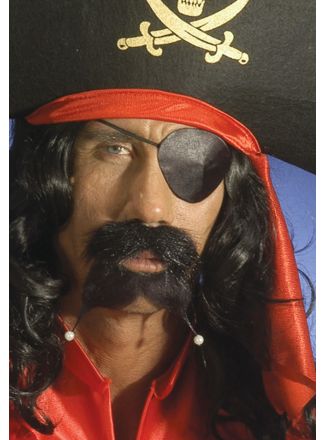 Piraat ooglap zwart satijn