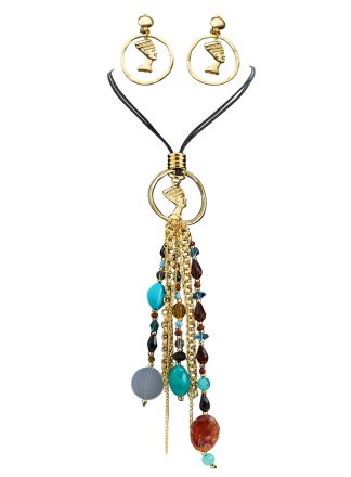 Cleopatra ketting/oorringen