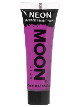 Neon UV body en face schmink paars