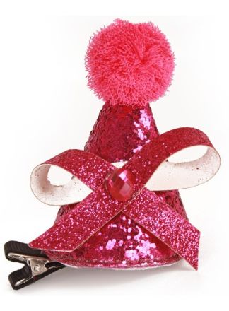 Mini hoedje circus glitter pink