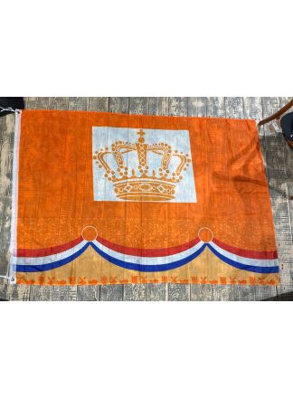Gevelvlag oranje kroon 100x150cm.