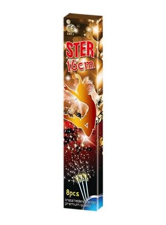 Sterretjes 16cm. In pakje 8 stuks