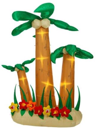 Opblaas light-up palmbomen set  240cm.