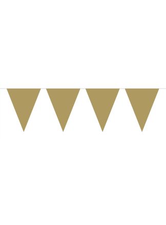 Vlaggenlijn effen goud 10 meter
