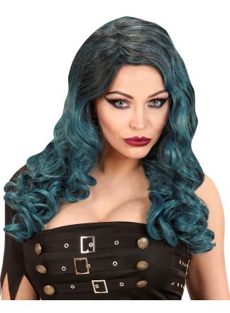 Black-blue-green "Rihanna" damespruik