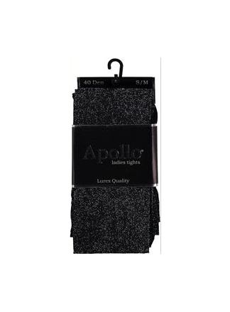 Panty zwart glitter 40den. 1maat (L/XL)
