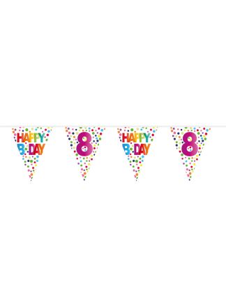 Vlaggenlijn confetti  8 jaar 10mtr.