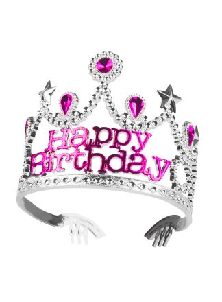 Plastic kroontje Jarige Jet (Happy Birthday)