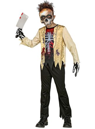 Zombie skeleton pak jongens 3dlg.