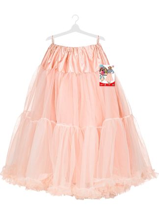 Lange petticoat 65cm. met tulle antiek roze
