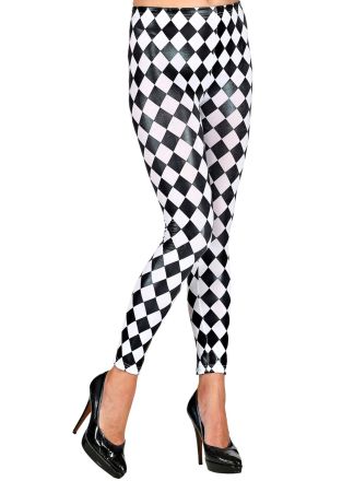 Zwart-wit geblokte Legging