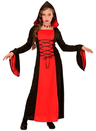 Meisjes Gothic lady jurk 1dlg.