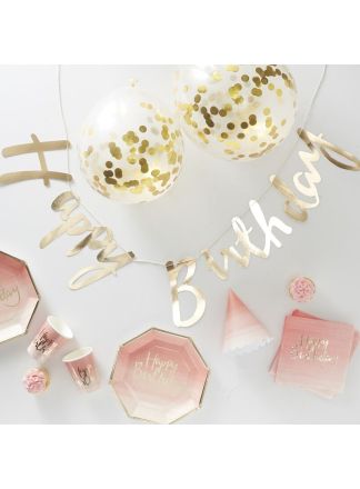 Birthday Party In A Box pink-goud