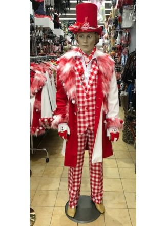 Heren jas rood-wit (Niet wasbaar)