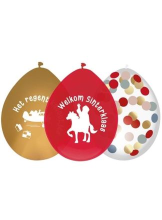 Ballonnen Sint & Co. 30cm. 6stuks