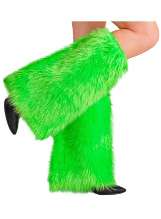Beenwarmers pluche neon groen