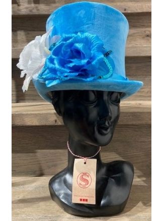 Grote Turquoise pailletten bloem